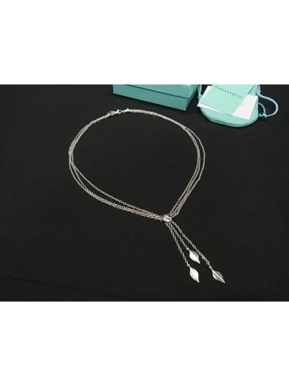Tiffany & Co Vintage Leaf 925 Sterling Silver Pendant